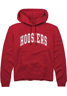 Rally Indiana Hoosiers Mens Red Arched Long Sleeve Hoodie