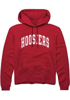 Rally Indiana Hoosiers Mens Red Arched Long Sleeve Hoodie