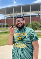 Rally Baylor Bears Green Tie Dye Number One Short Sleeve T Shirt