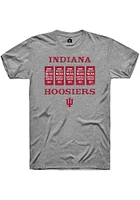 Rally Indiana Hoosiers Grey 5 Banners Short Sleeve T Shirt