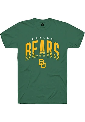 Rally Baylor Bears Green Dual Blend Arch Name Mascot Short Sleeve T Shirt
