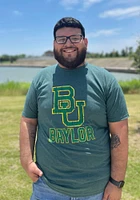 Rally Baylor Bears Green Dual Blend Name Drop Short Sleeve T Shirt