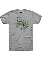 Rally Baylor Bears Grey Dual Blend State Sprial Short Sleeve Fashion T Shirt
