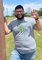 Rally Baylor Bears Grey Dual Blend State Sprial Short Sleeve Fashion T Shirt