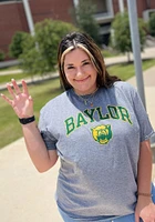Rally Baylor Bears Grey Dual Blend Arch Mascot Short Sleeve T Shirt