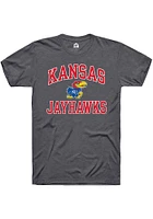 Rally Kansas Jayhawks Charcoal Number One Short Sleeve T Shirt