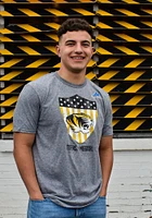 Rally Missouri Tigers Grey Folds of Honor Shield Short Sleeve Fashion T Shirt