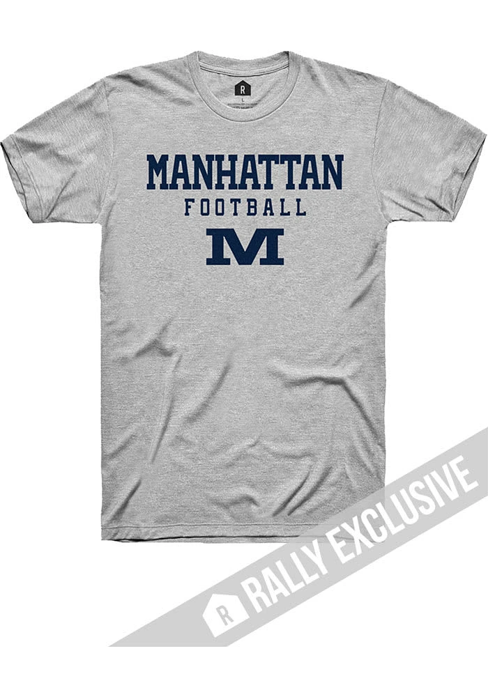 Rally Manhattan High School Indians Stacked Football Short Sleeve T Shirt