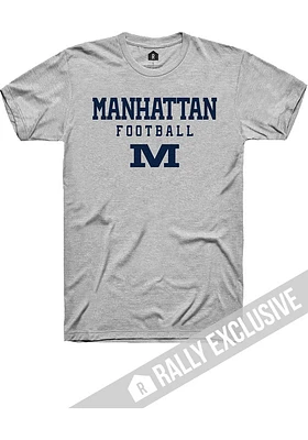 Rally Manhattan High School Indians Stacked Football Short Sleeve T Shirt