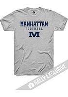 Rally Manhattan High School Indians Stacked Football Short Sleeve T Shirt