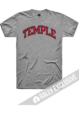 Rally Temple Owls Graphite Arch Name Short Sleeve T Shirt