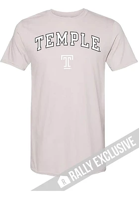 Rally Temple Owls Grey Arch Mascot Short Sleeve T Shirt
