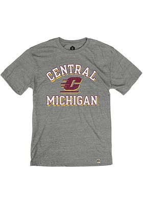 Rally Central Michigan Chippewas Grey Number One Short Sleeve Fashion T Shirt