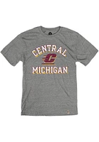 Rally Central Michigan Chippewas Grey Number One Short Sleeve Fashion T Shirt