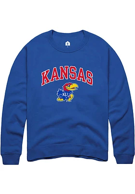 Rally Kansas Jayhawks Blue Arch Long Sleeve T Shirt