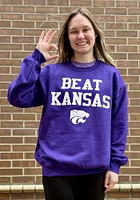 Rally K-State Wildcats Mens Purple Beat Kansas Long Sleeve Crew Sweatshirt