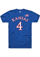 Gradey Dick Kansas Jayhawks Basketball Player Name and Number Short Sleeve T Shirt