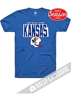 Rally Kansas Jayhawks Blue We Play For Short Sleeve Fashion T Shirt
