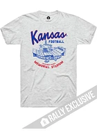 Rally Kansas Jayhawks Grey Memorial Stadium Short Sleeve T Shirt