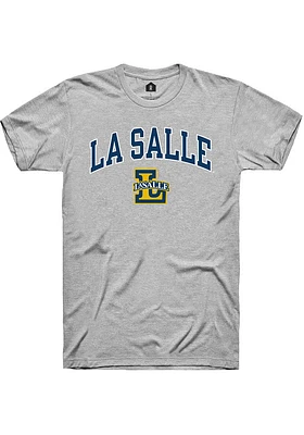 Rally La Salle Explorers Grey Arched Mascot Short Sleeve T Shirt