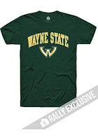 Rally Wayne State Warriors Arched Mascot Short Sleeve T Shirt