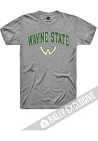 Rally Wayne State Warriors Arched Mascot Short Sleeve T Shirt