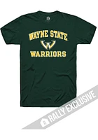 Rally Wayne State Warriors Green No1 Graphic Short Sleeve T Shirt