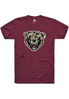 Rally Kutztown University Maroon Priamary Logo Short Sleeve T Shirt
