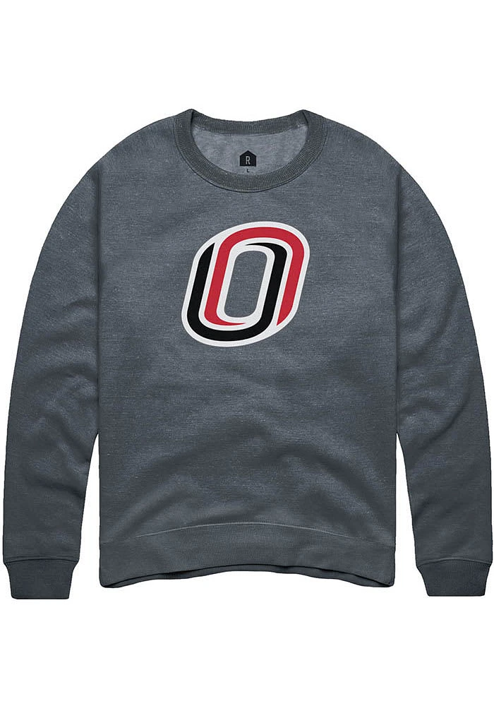 Rally UNO Mavericks Mens Dark Grey Primary Logo Long Sleeve Crew Sweatshirt