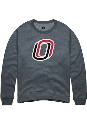 Rally UNO Mavericks Mens Dark Grey Primary Logo Long Sleeve Crew Sweatshirt