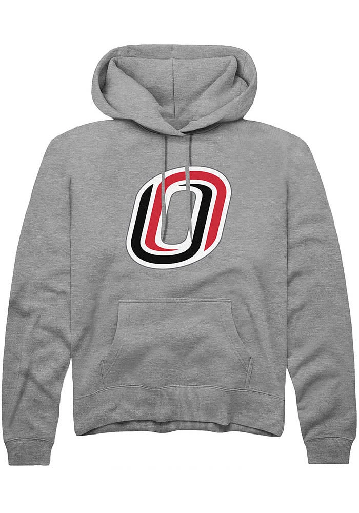 Rally UNO Mavericks Mens Grey Primary Logo Long Sleeve Hoodie