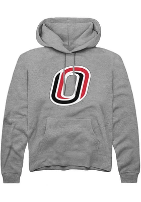 Rally UNO Mavericks Mens Grey Primary Logo Long Sleeve Hoodie