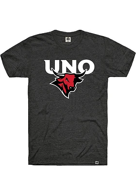 Rally UNO Mavericks Black Arch Mascot Short Sleeve Fashion T Shirt