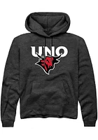 Rally UNO Mavericks Mens Black Arch Mascot Long Sleeve Hoodie