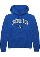 Rally Creighton Bluejays Mens Blue Arch Mascot Long Sleeve Hoodie
