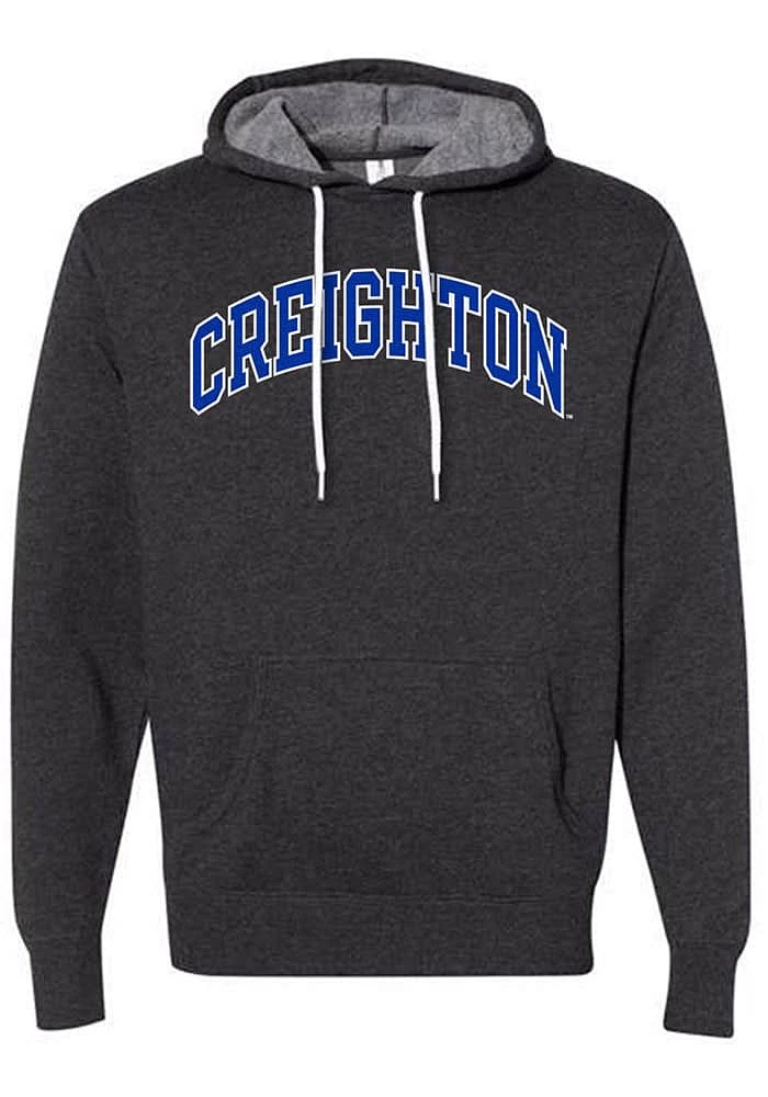 Rally Creighton Bluejays Mens Charcoal Arch Name Fashion Hood