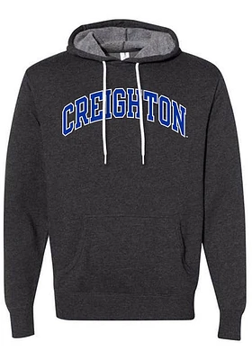 Rally Creighton Bluejays Mens Charcoal Arch Name Fashion Hood