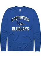 Rally Creighton Bluejays Blue Number One Long Sleeve T Shirt