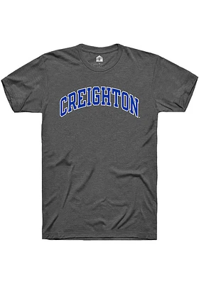 Rally Creighton Bluejays Charcoal Arch Name Short Sleeve T Shirt