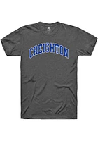 Rally Creighton Bluejays Charcoal Arch Name Short Sleeve T Shirt