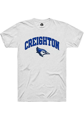 Rally Creighton Bluejays White Arch Mascot Short Sleeve T Shirt