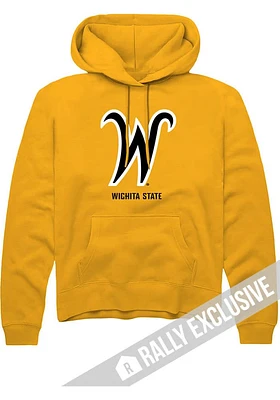 Rally Wichita State Shockers Mens Gold Alternate Logo Long Sleeve Hoodie
