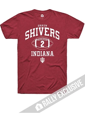 Shaun Shivers Indiana Hoosiers Red Football Player Name and Number Short Sleeve Fashion T S..