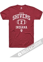 Shaun Shivers Indiana Hoosiers Red Football Player Name and Number Short Sleeve Fashion T S..
