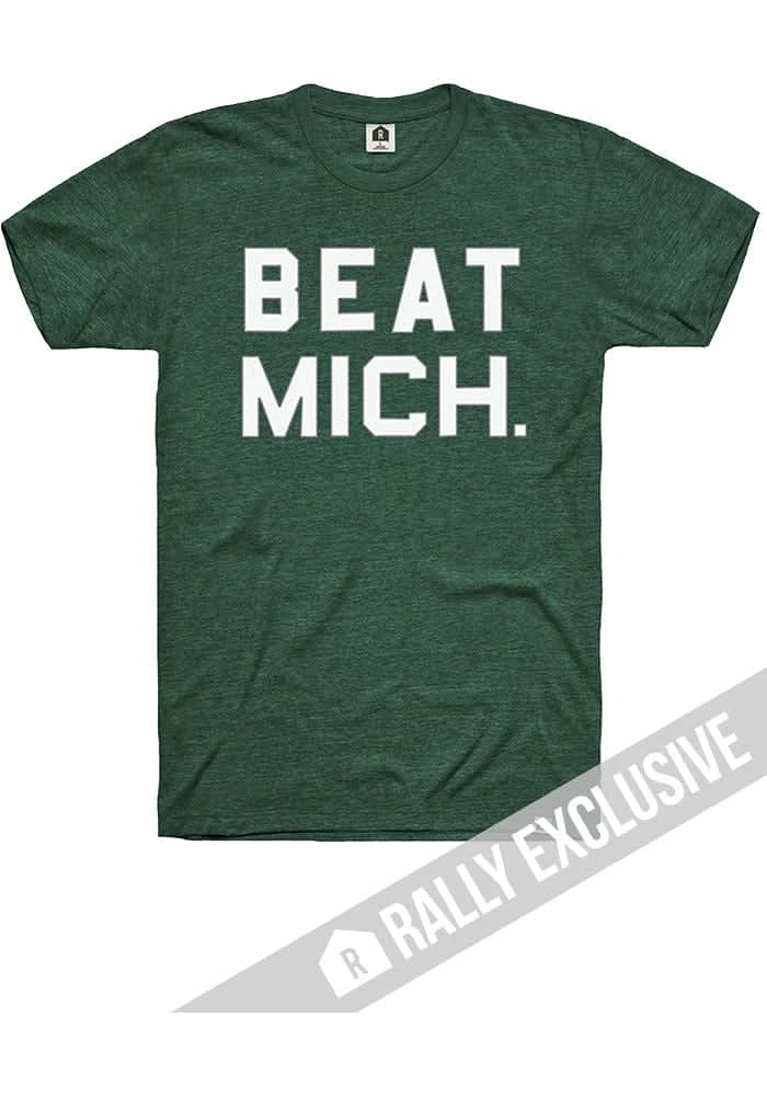 Rally Michigan State Spartans Green Bold Brands, Inc. Short Sleeve Fashion T Shirt