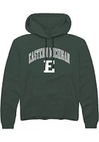 Rally Eastern Michigan Eagles Mens Arch Mascot Long Sleeve Hoodie