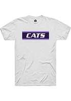 Rally K-State Wildcats White Cats Block Short Sleeve T Shirt