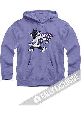 Rally K-State Wildcats Mens Lavender Willie Long Sleeve Hoodie