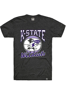 Rally K-State Wildcats Black Willie Basketball Short Sleeve Fashion T Shirt