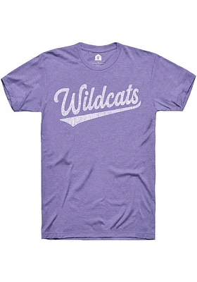 Rally K-State Wildcats Lavender Vintage Script Short Sleeve T Shirt